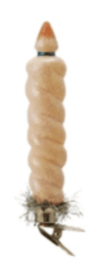 Creative Co-op Christmas Single Clip On Candle Twisted Taper Candle Clip-on Ornaments (Select Qty)