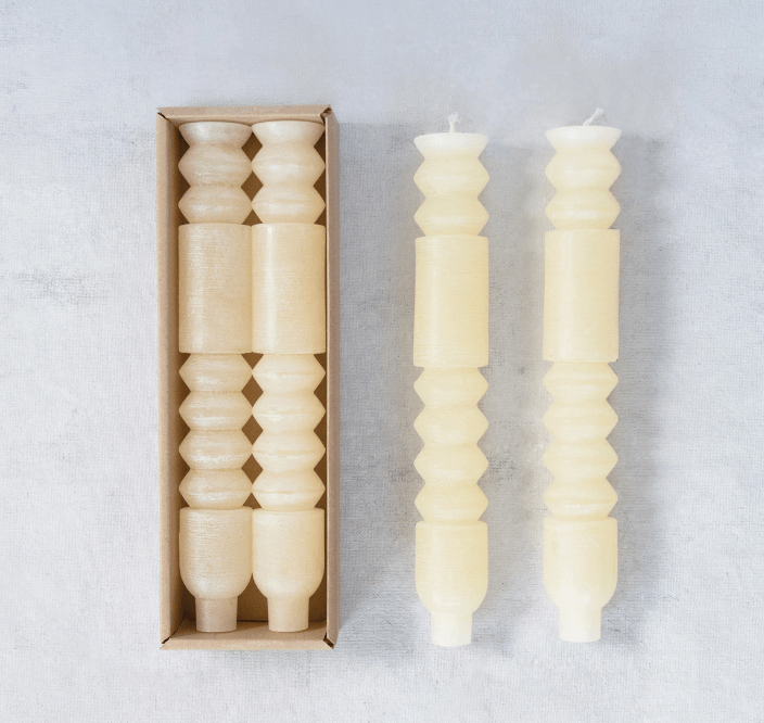 Creative Co-op Accessories Totem Taper Candles Unscented