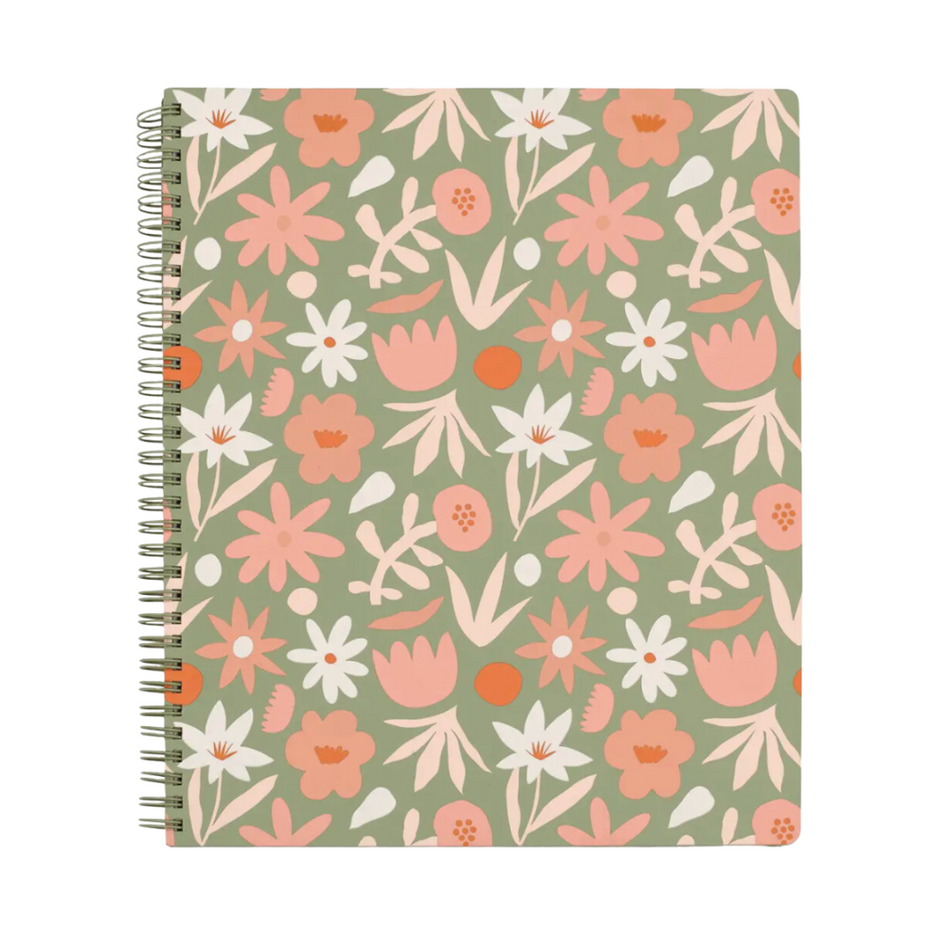 Cutout Floral Green Notebook
