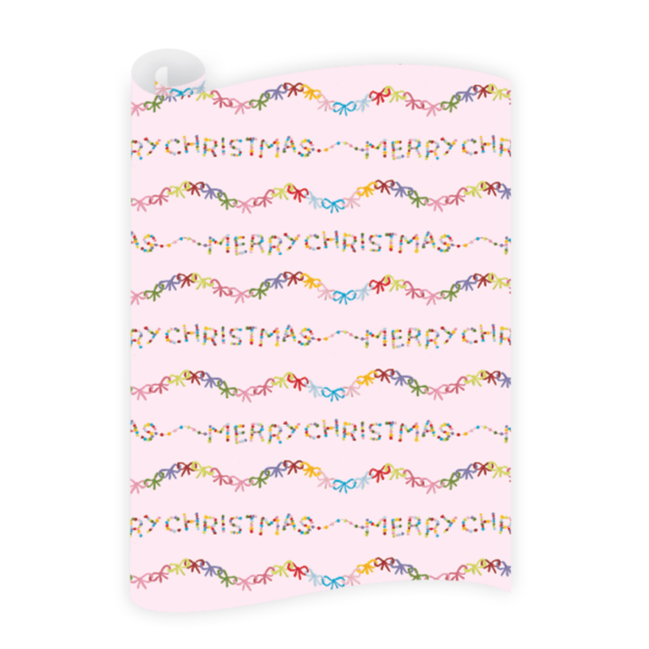 Dogwood Hill Christmas Pom Pom Party Wrapping Paper Sheets