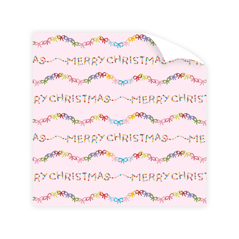 Dogwood Hill Christmas Pom Pom Party Wrapping Paper Sheets