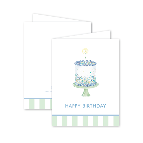 Dogwood Hill Greeting Cards Single Card Funfetti Blue Cake Birthday