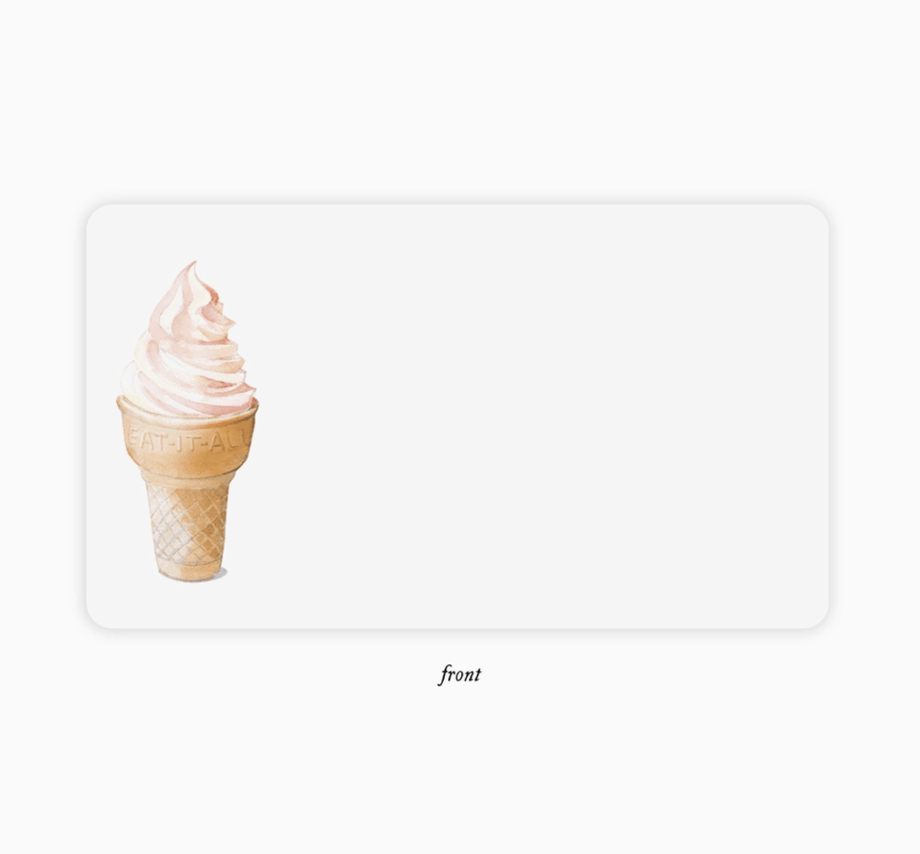 E. Frances Paper Ice Cream Little Notes