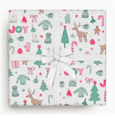 E. Frances Christmas Merry Motif Roll of Gift Wrap