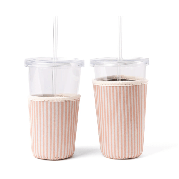 Elyse Breanne Design Latte Stripes Drink Sleeve (Choose Size)