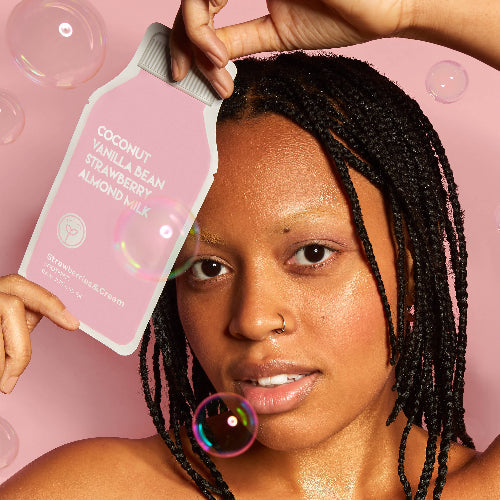 ESW Beauty With Peg Hole Strawberries and Cream Soothing Raw Juice Sheet Mask