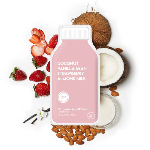 ESW Beauty With Peg Hole Strawberries and Cream Soothing Raw Juice Sheet Mask