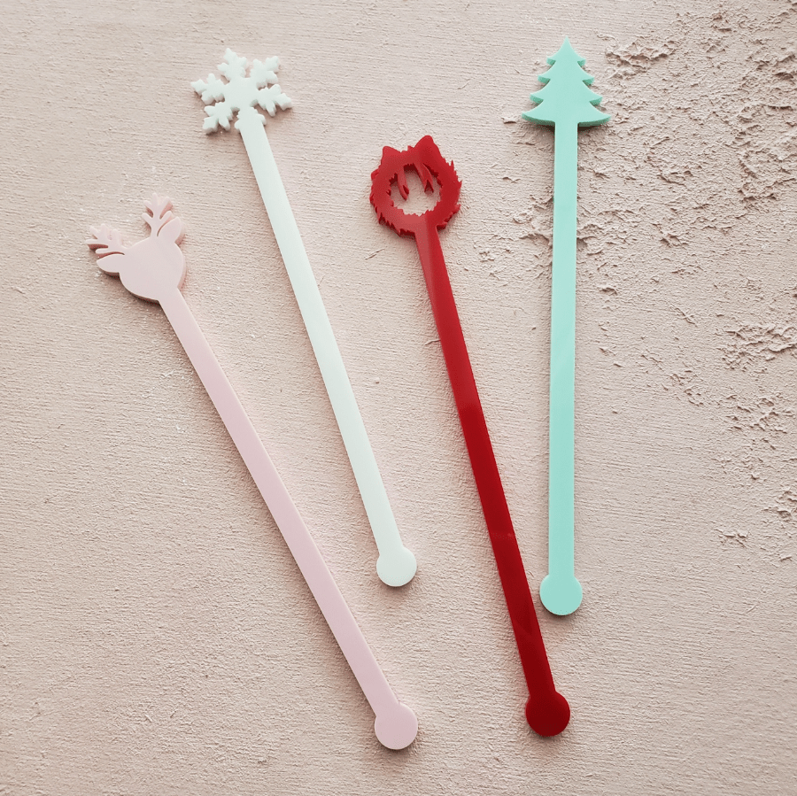 FioriBelle Christmas Christmas Drink Stir Sticks