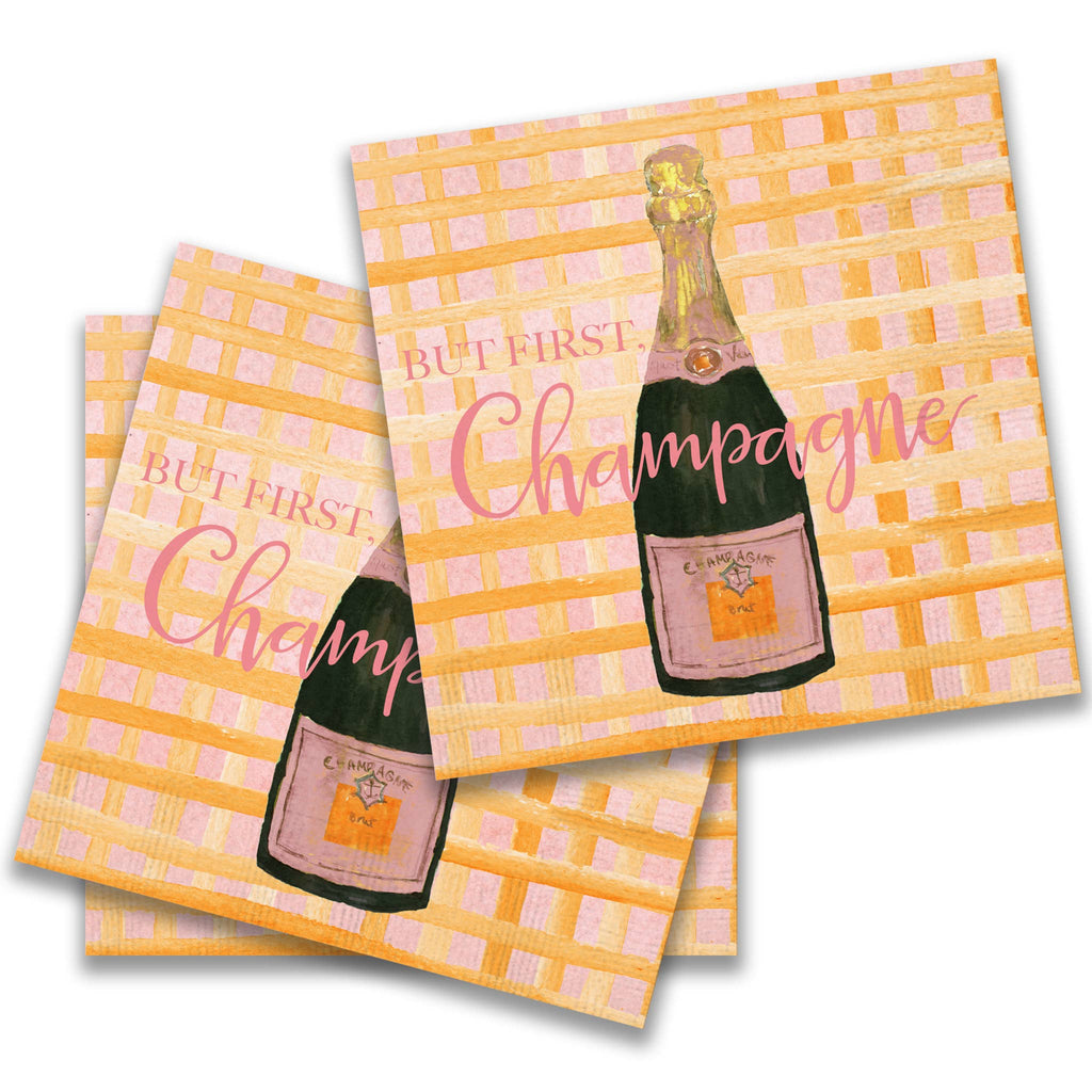 French Graffiti But First Champagne Cocktail Napkin