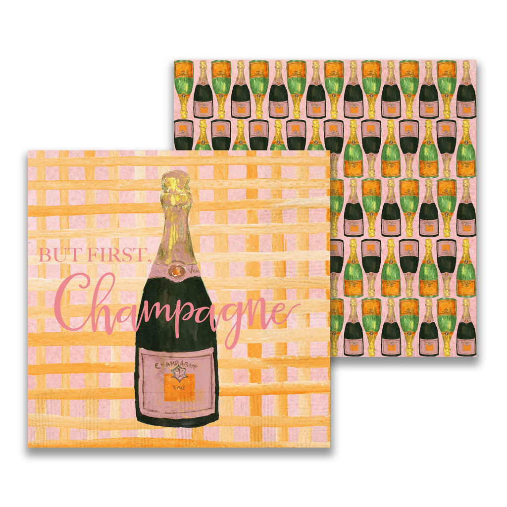French Graffiti But First Champagne Cocktail Napkin