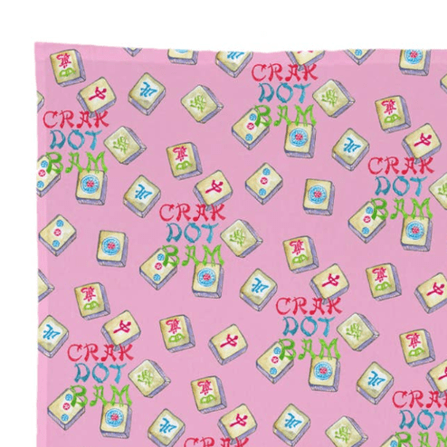 French Graffiti Colorful Mahjong Tiles Kitchen Towel