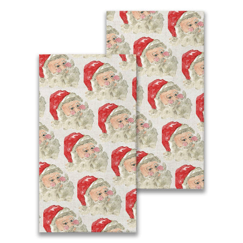 French Graffiti Santa with Red Hat Guest Towel