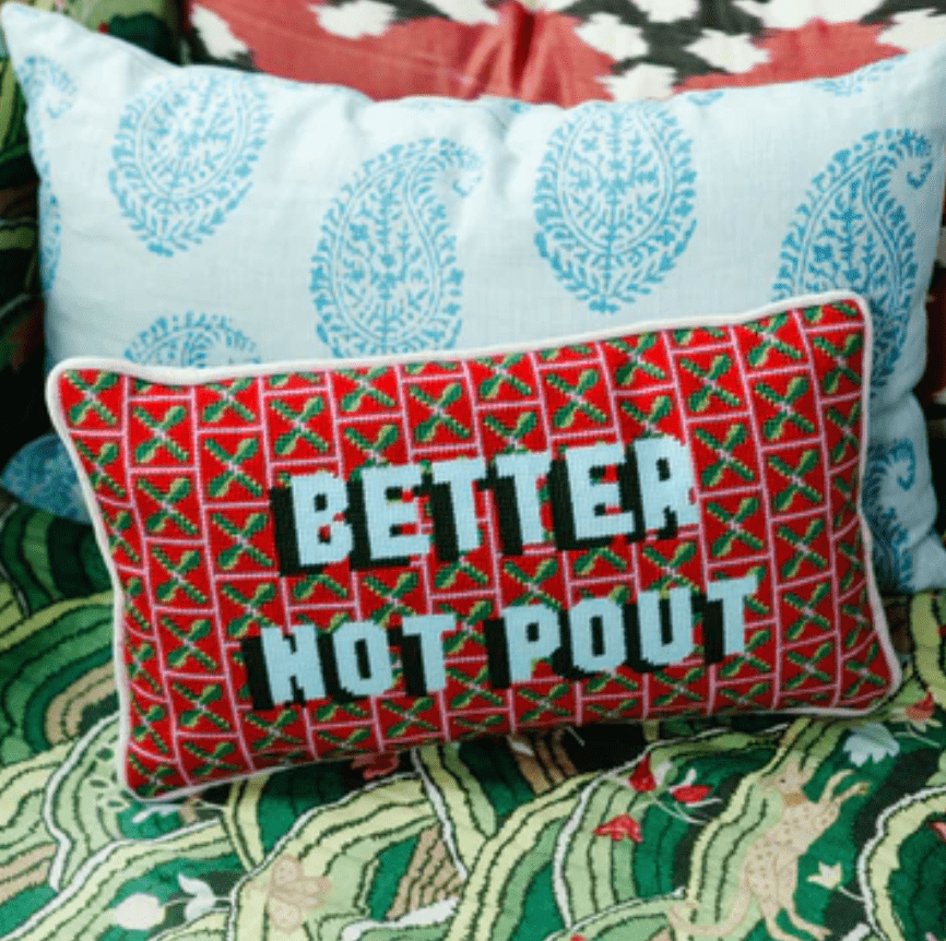 Furbish Christmas Better Not Pout Pillow