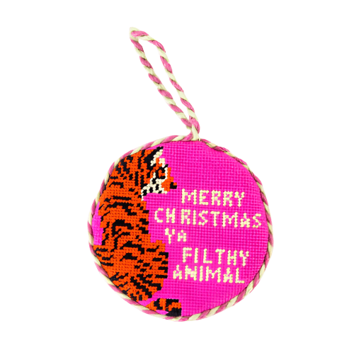 Furbish Christmas Filthy Animal - Needlepoint Ornament