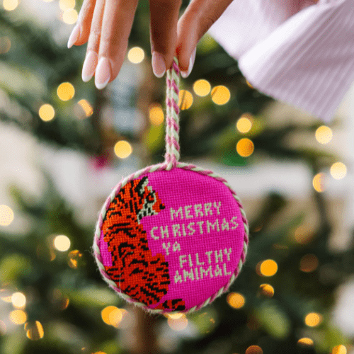 Furbish Christmas Filthy Animal - Needlepoint Ornament