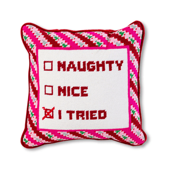 Furbish Home I Tried Needlepoint Pillow