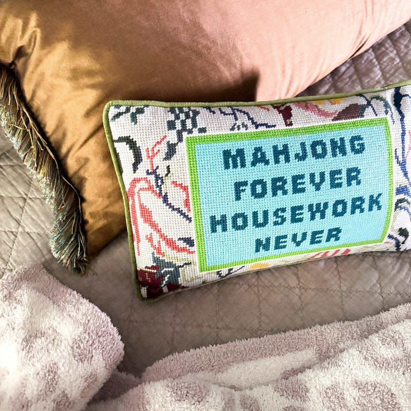 Furbish Home Mahjong Forever Pillow