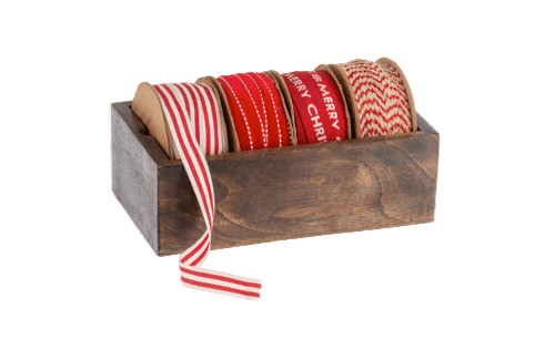 Ganz Christmas Red Ribbon on Spool (Set of 4)
