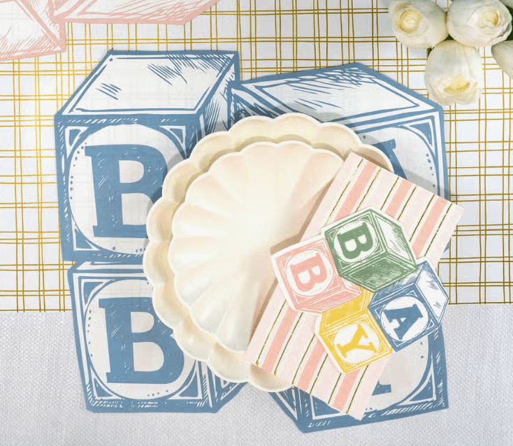 Gatherings by Curated Paperie Party Baby Blocks Beverage Napkin