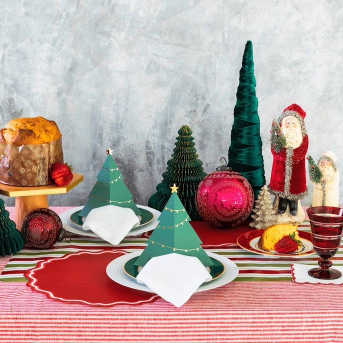 Gatherings by Curated Paperie Christmas Holiday Stripe Paper Table Runner