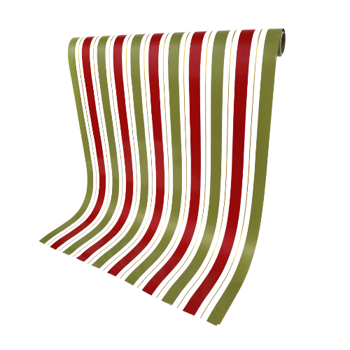 Gatherings by Curated Paperie Christmas Holiday Stripe Paper Table Runner