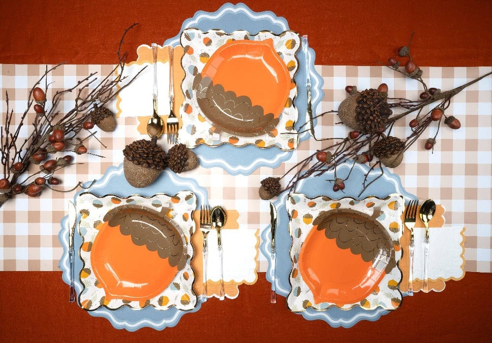 Gatherings by Curated Paperie Tan Gingham Table Runner