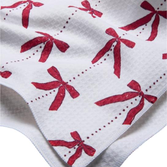 Geometry Little Bows And Pearls Luxe Hand Towel