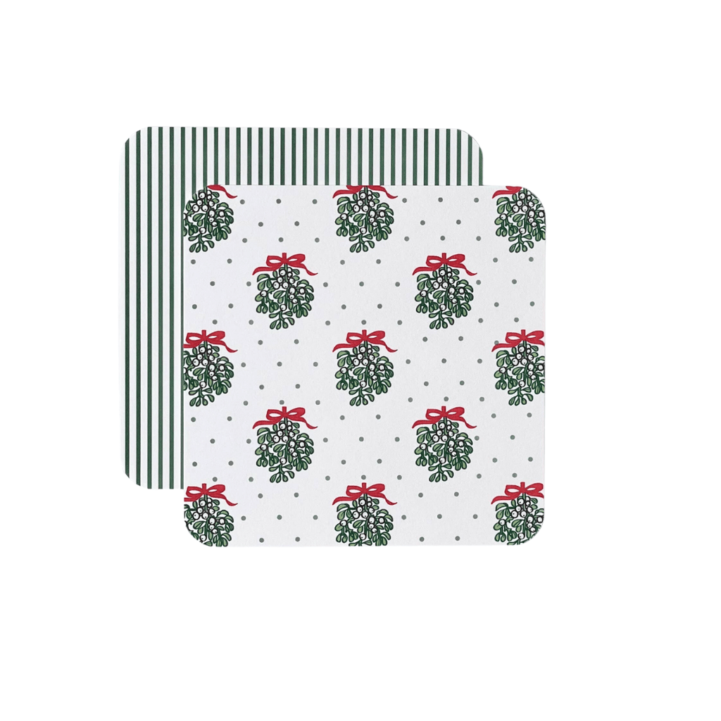 Georgetown Paperie Christmas Mistletoe Paper Coaster Set