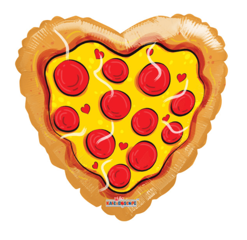 Havin a Party Valentine Pizza Heart Balloon