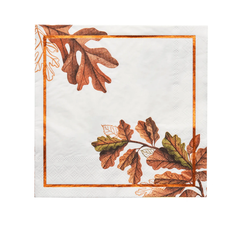 Hester & Cook Fall Acorn & Oak Lunch Napkins