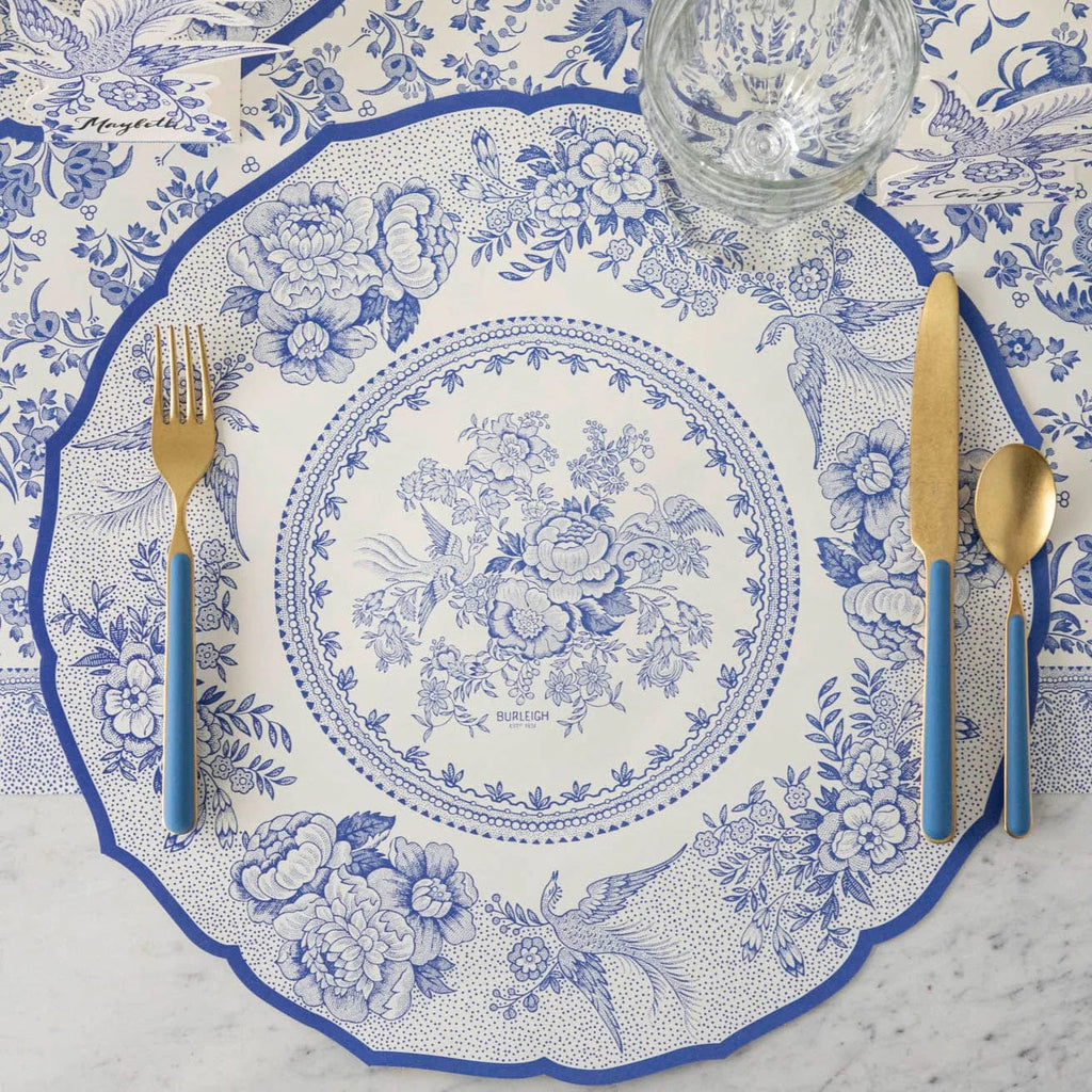 Hester & Cook Party Blue Pheasants Diecut Placemats