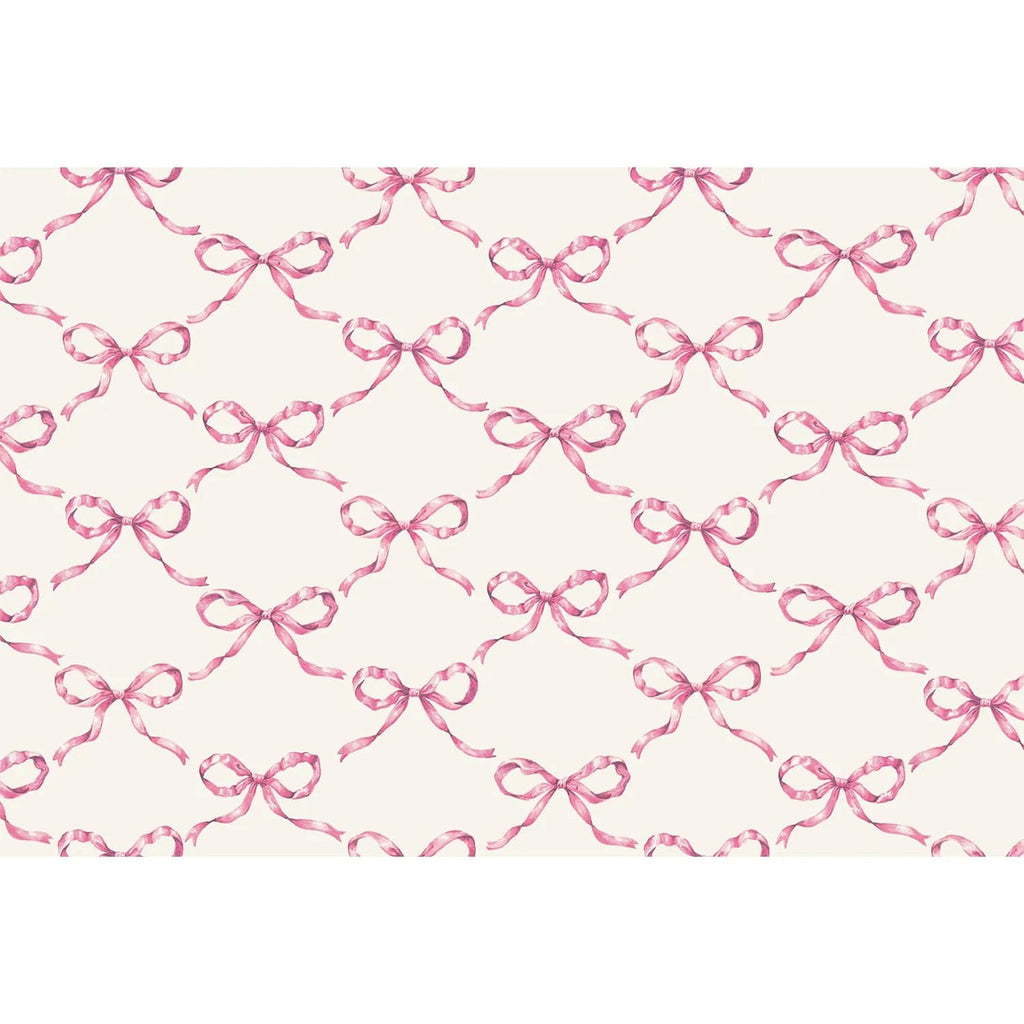 Hester & Cook Party Pink Bow Lattice Placemats