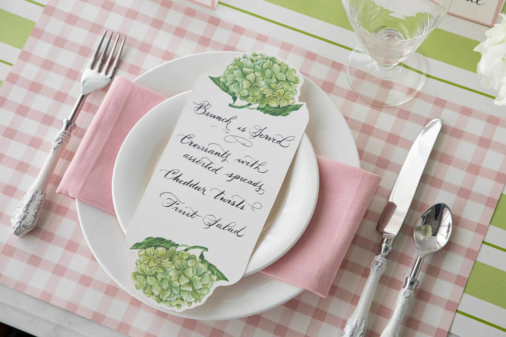 Hester & Cook Party Pink Painted Check Placemats