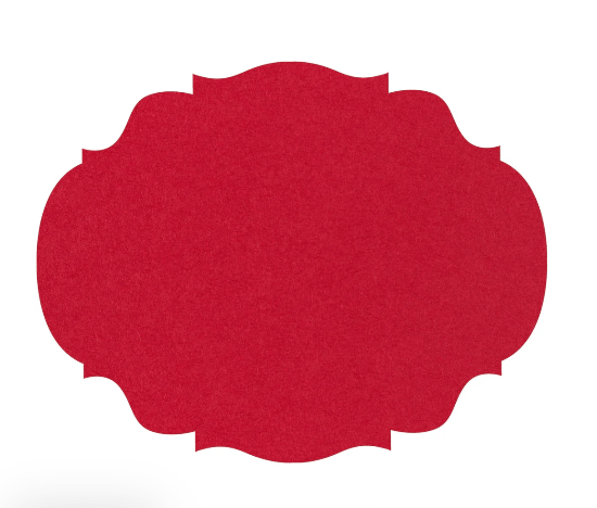 Hester & Cook Party Red French Frame Placemats