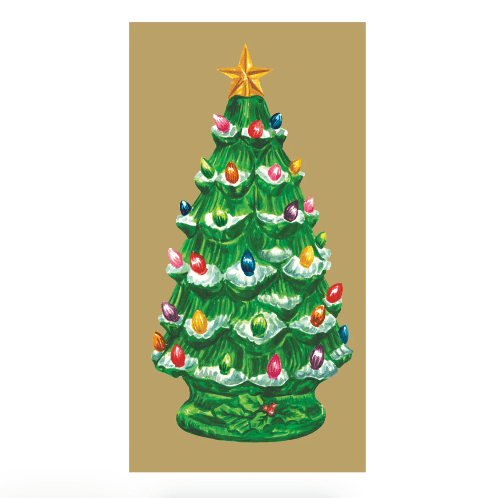 Hester & Cook Christmas Vintage Tree Guest Napkins