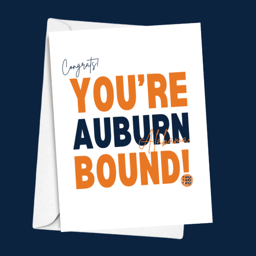 Hey Y'all Party Greeting Cards Congratulations Auburn Alabama Greeting Card
