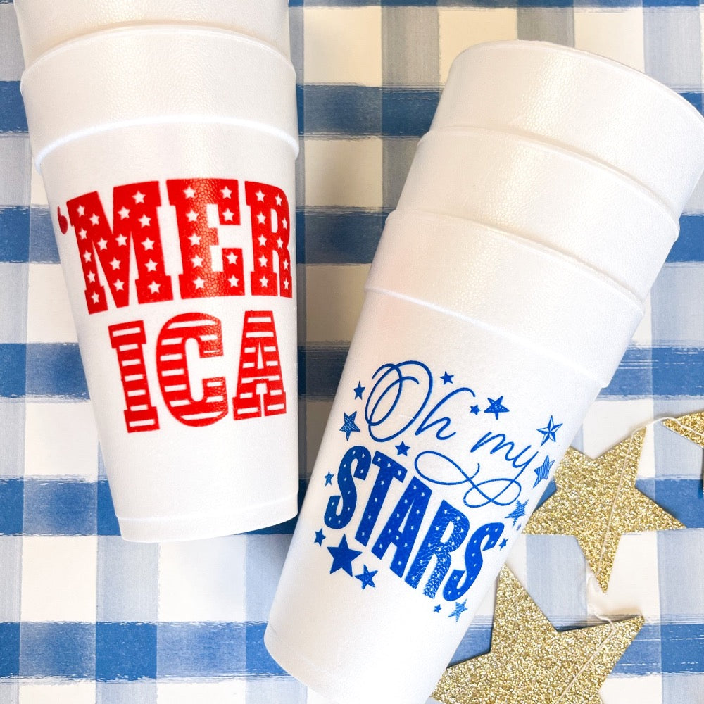 Oh My Stars Foam Cups
