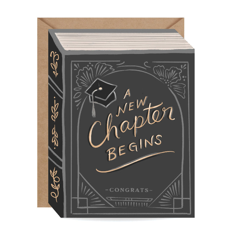 New Chapter Graduation Part Theme A New Chapter Begins - Graduation Card – Jenn & Co.