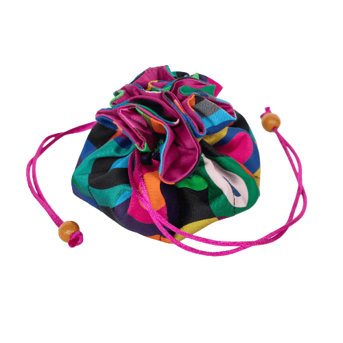 Jenn & Co. Black Pink/Circles Jewelry Pouch (Choose Color)