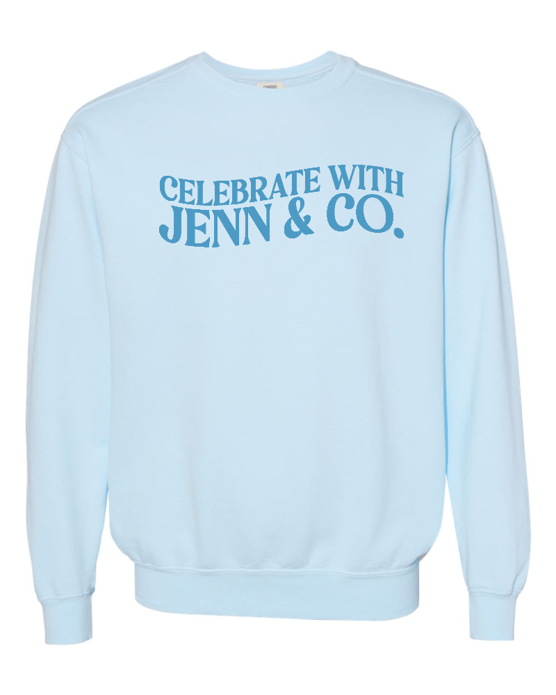 Jenn & Co. Chambray Sweatshirt / Celebrate with Jenn & Co.