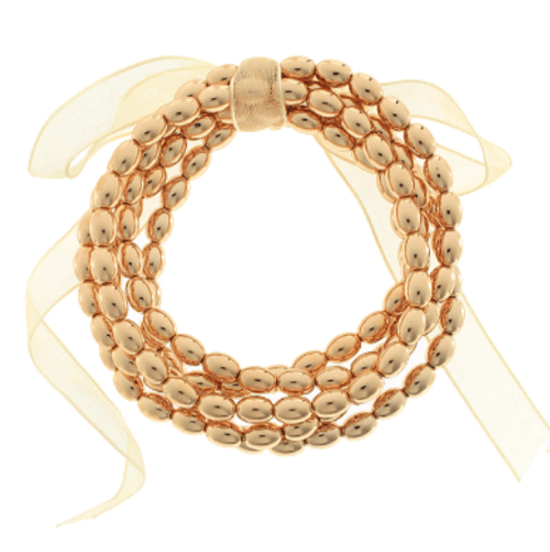 Jenn & Co. Gold Rice Bead Bracelet Set