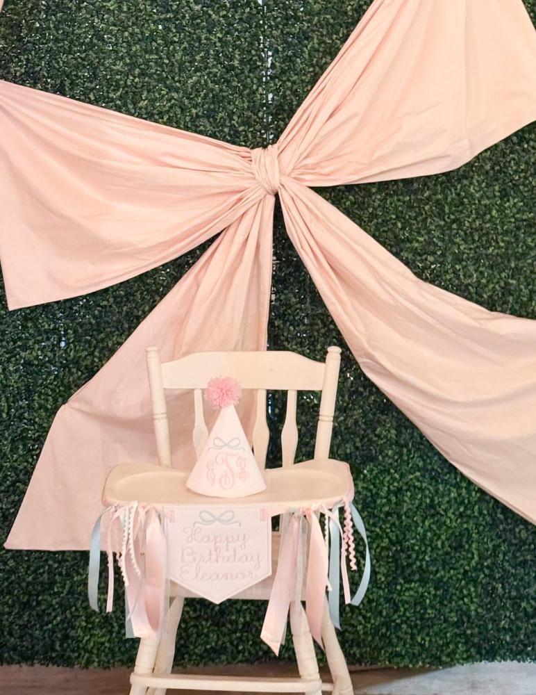 Jenn & Co. Pink Fabric Bow LOCAL RENTAL