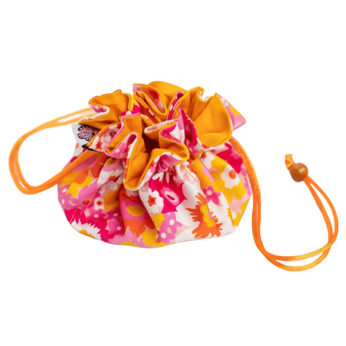 Jenn & Co. Pink Orange/Flower Power Jewelry Pouch (Choose Color)