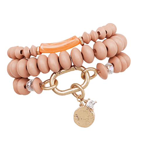 Jenn & Co. Rose Chunky Beaded Braacelet (Choose Color)