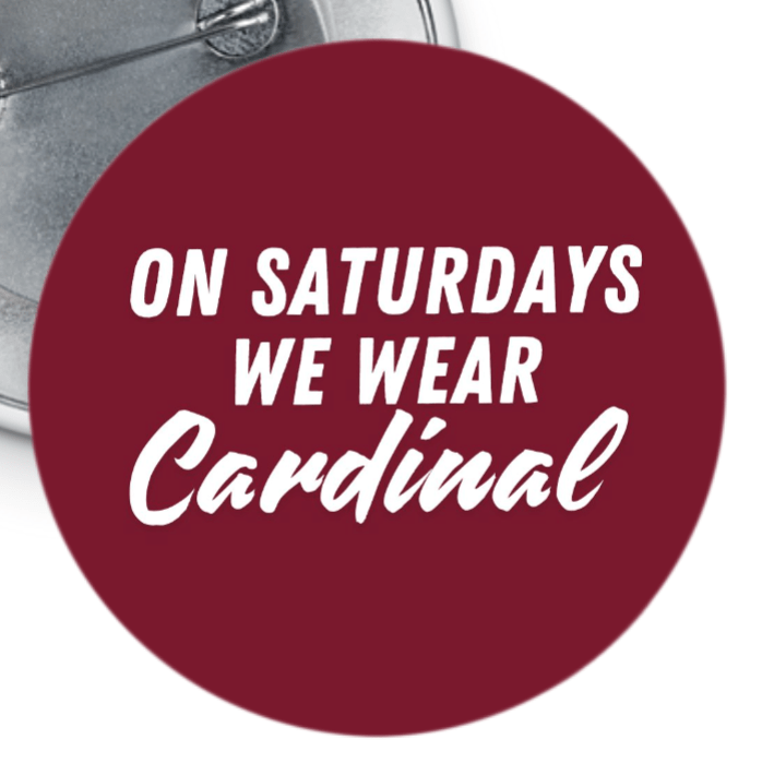 Jenn & Co. Saturdays We Wear Cardinal Button