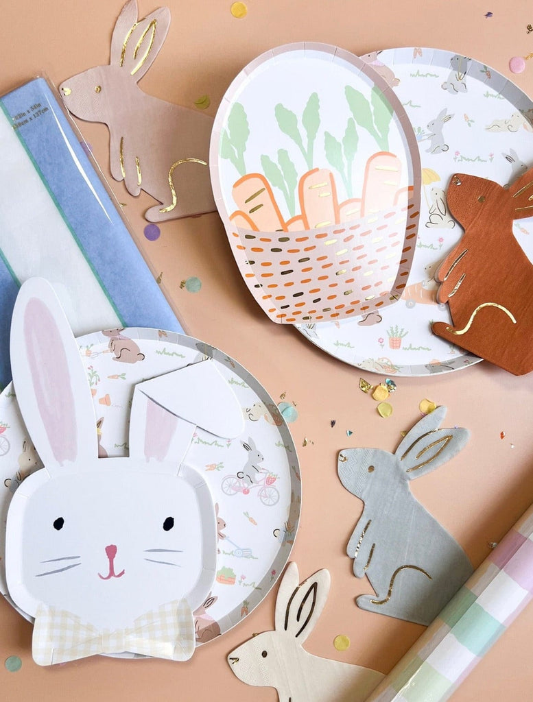 Jollity Easter Bunnies in the Garden Lg Plates