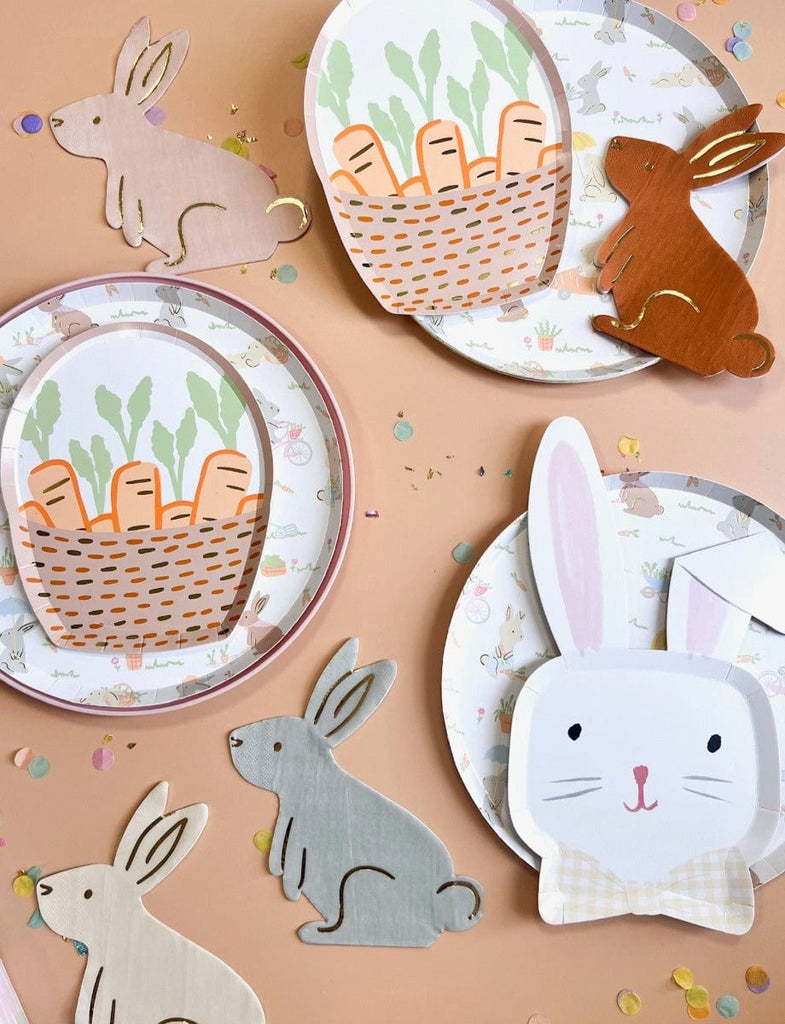 Jollity Easter Bunnies in the Garden Lg Plates