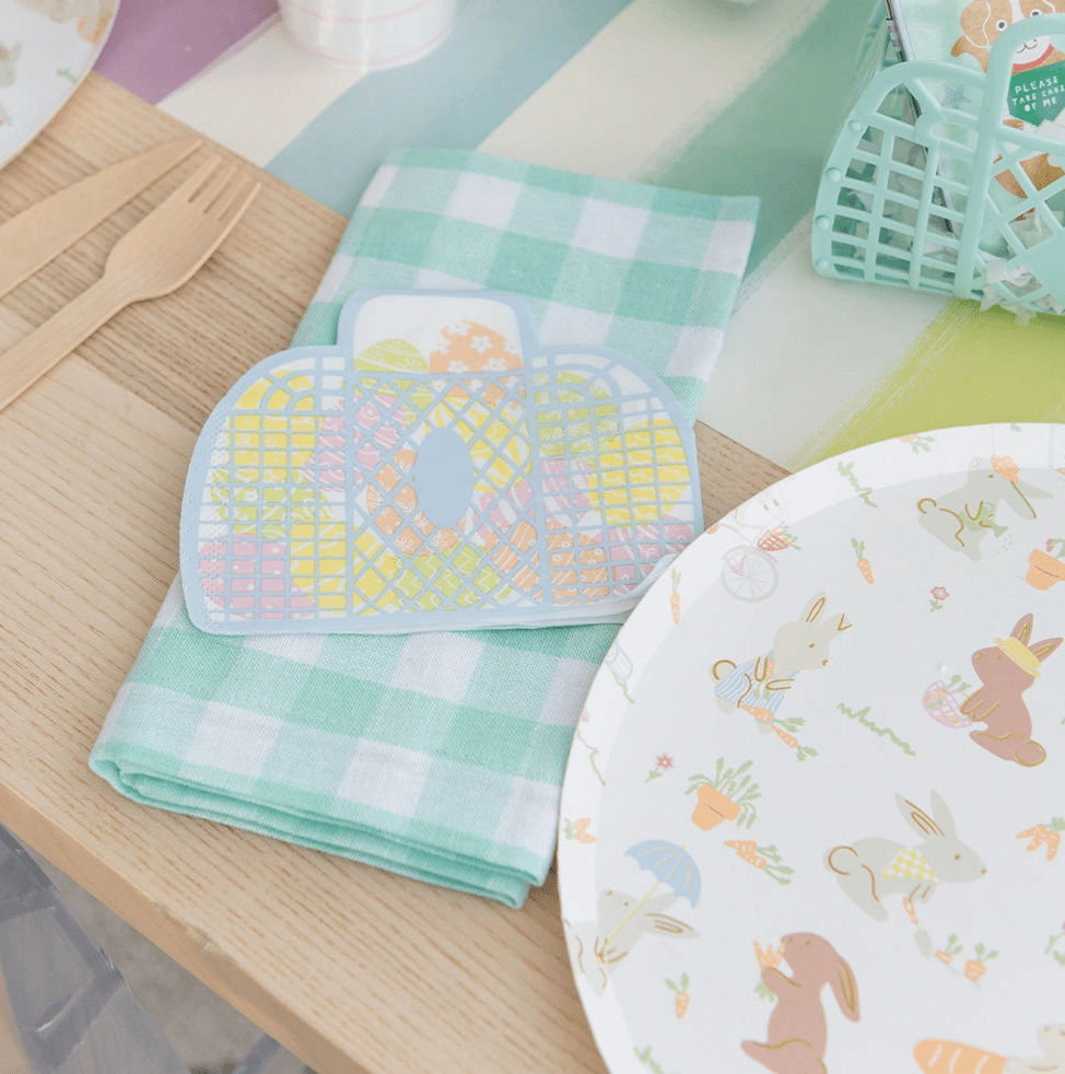 Jollity Easter Bunnies Jelly Basket Napkins