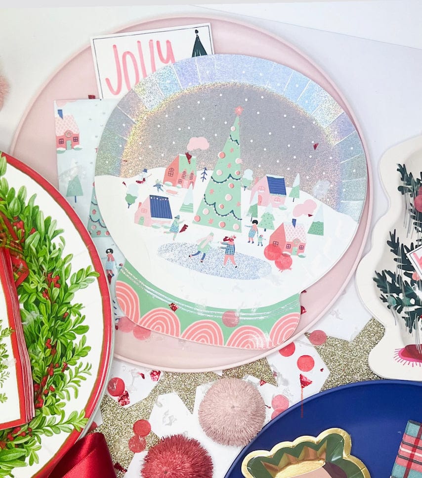 Jollity Christmas Snow Day Plates