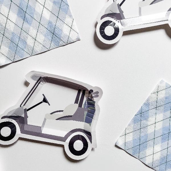 Josi James Golf Cart Paper Party Plates